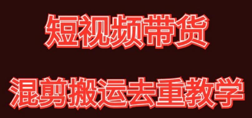 混剪去重短视频带货玩法，混剪搬运简单过原创思路分享-89网创