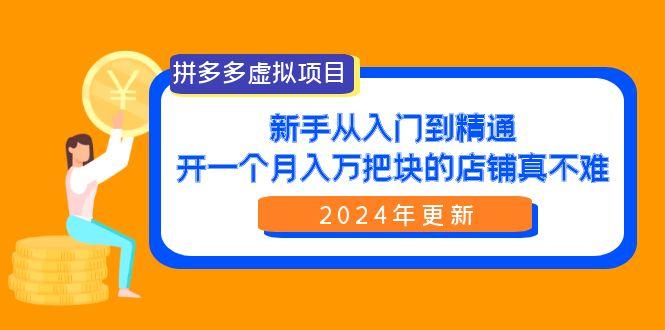 (9744期)拼多多虚拟项目：入门到精通，开一个月入万把块的店铺 真不难(24年更新)-89网创