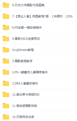 某宝买的杂乱PS LR教程预设摄影-89网创