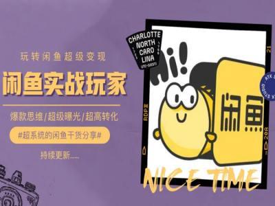 手把手教你0到1系统玩转闲鱼变现，爆款思维/超级曝光/超高转化-89网创