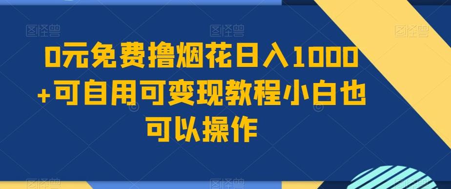 0元免费撸烟花日入1000+可自用可变现教程小白也可以操作，永久免费更新链接-89网创