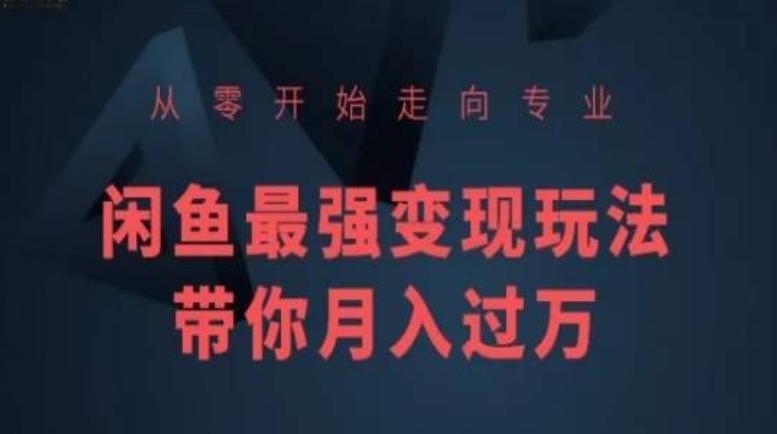 从零开始走向专业，闲鱼最强变现玩法带你月入过万-89网创