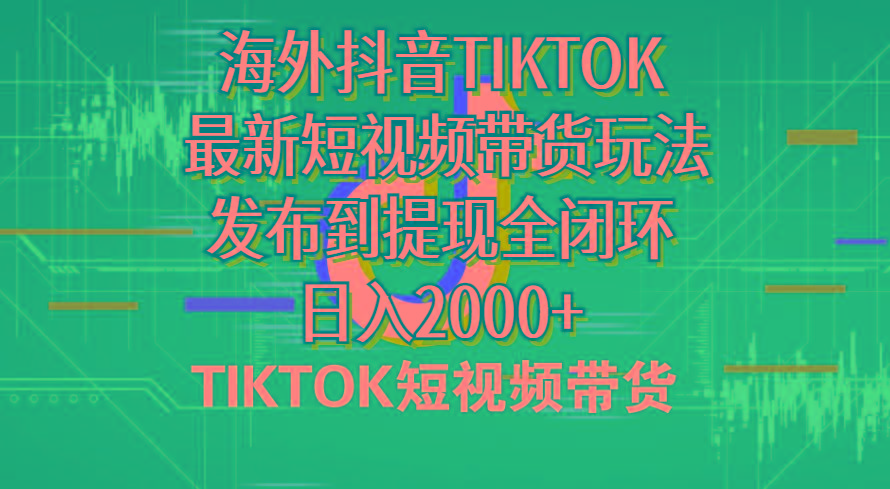 海外短视频带货，最新短视频带货玩法发布到提现全闭环，日入2000+-89网创
