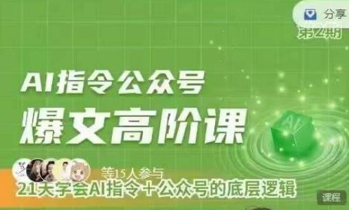 Ai指令公众号高阶课，学会ai指令+公众号的底层逻辑-89网创