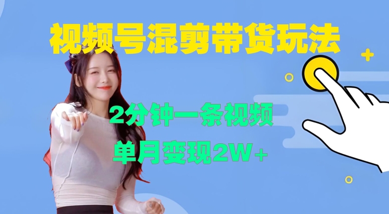 视频号混剪玩法，2分钟一条视频，单月变现2W+【揭秘】-89网创