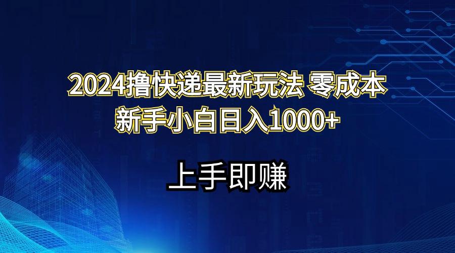 2024撸快递最新玩法零成本新手小白日入1000+-89网创