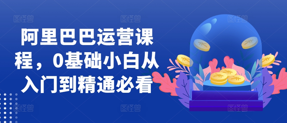 阿里巴巴运营课程，0基础小白从入门到精通必看-89网创