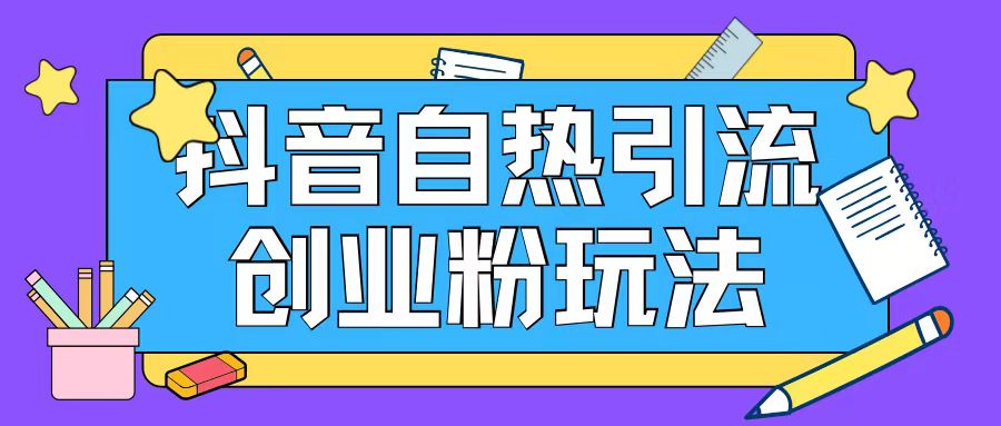 抖音引流创业粉自热玩法日引200+精准粉-89网创