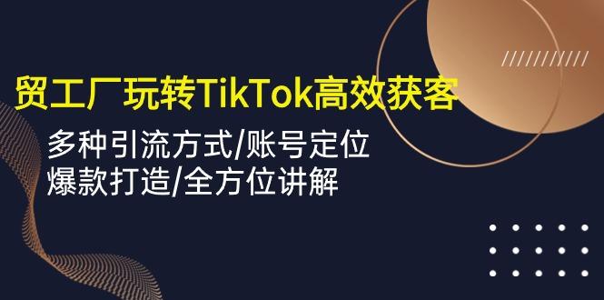 外贸工厂玩转TikTok高效获客，多种引流方式/账号定位/爆款打造/全方位讲解-89网创