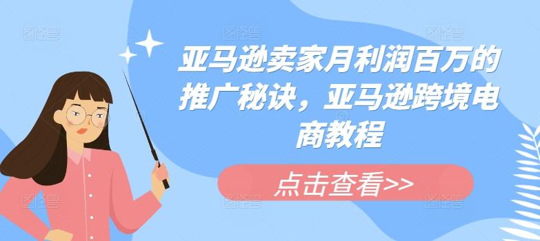 亚马逊卖家月利润百万的推广秘诀，亚马逊跨境电商教程-89网创