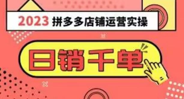 2023拼多多运营实操，每天30分钟日销1000＋，爆款选品技巧大全（10节课）-89网创