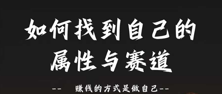 赛道和属性2.0：如何找到自己的属性与赛道，赚钱的方式是做自己-89网创