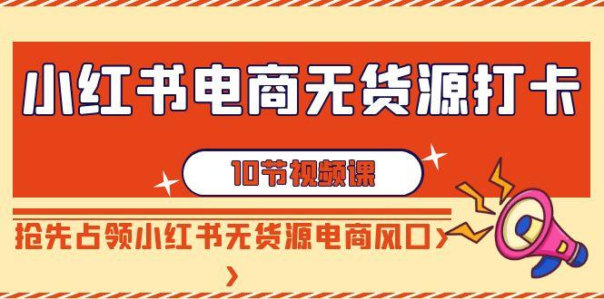 小红书电商无货源打卡，抢先占领小红书无货源电商风口(10节课)-89网创