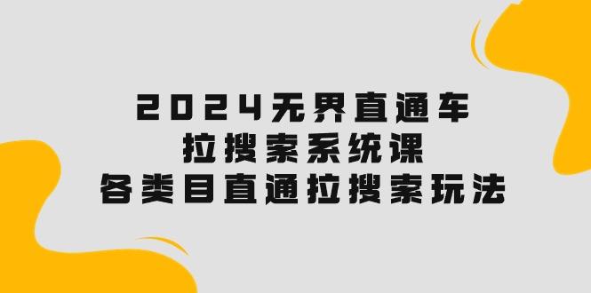 2024无界直通车·拉搜索系统课：各类目直通车 拉搜索玩法！-89网创