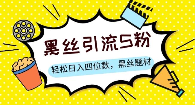S粉变现，轻松日入四位数，黑丝题材+情感话术【揭秘】-89网创