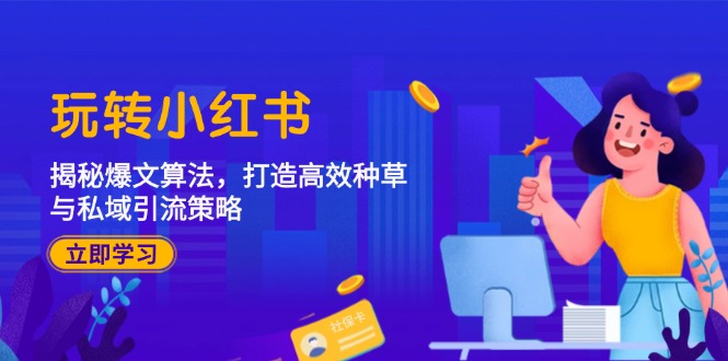 玩转小红书：揭秘爆文算法，打造高效种草与私域引流策略-89网创