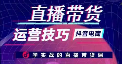 直播带货运营技巧，学实战的直播带货课-89网创