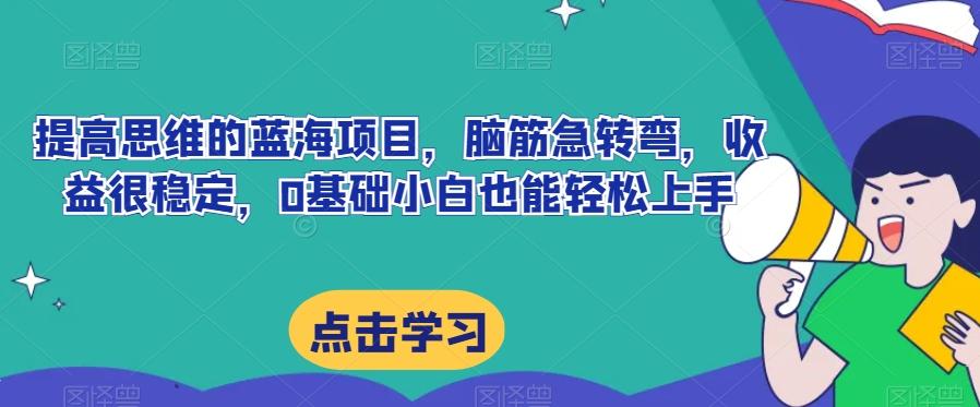 提高思维的蓝海项目，脑筋急转弯，收益很稳定，0基础小白也能轻松上手-89网创