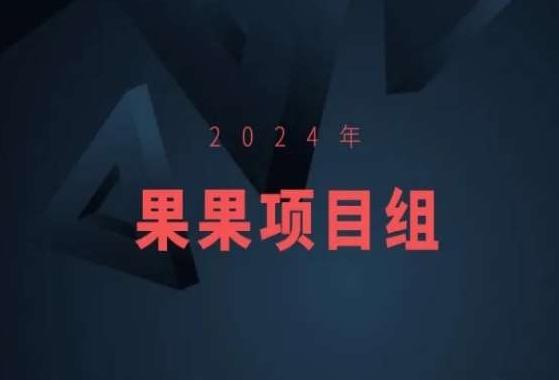 2024年果果项目组项目合集-果果最新项目-89网创