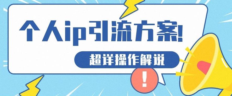 快速收藏，个人IP引流方案教程！让你轻松打造人设IP-89网创