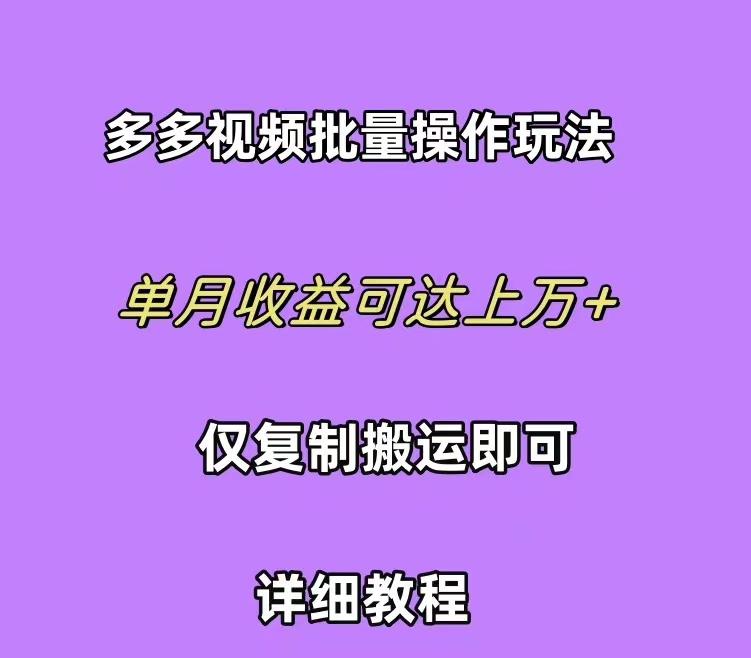 (10029期)拼多多视频带货快速过爆款选品教程 每天轻轻松松赚取三位数佣金 小白必…-89网创