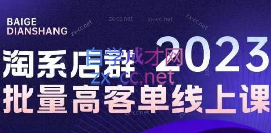 白戈电商·23年淘系批量高客单+24年全域电商矩阵-89网创