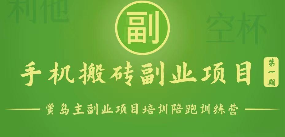 手机搬砖小副业项目训练营1.0，能用手机做的简单小副业-89网创
