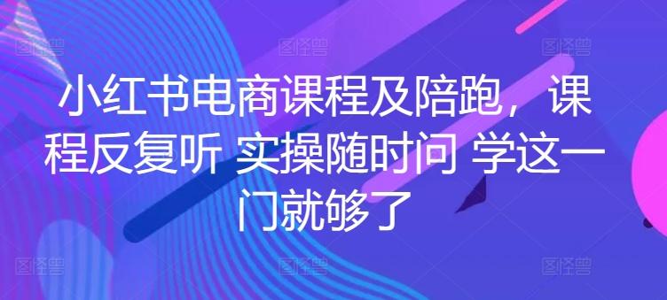 小红书电商课程及陪跑，课程反复听 实操随时问 学这一门就够了-89网创
