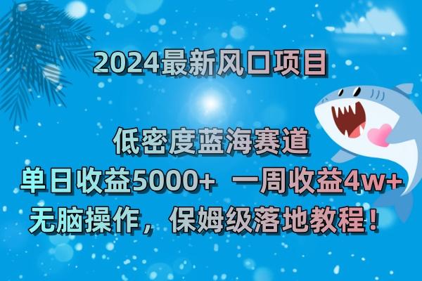 (8545期)2024最新风口项目 低密度蓝海赛道，日收益5000+周收益4w+ 无脑操作，保…-89网创
