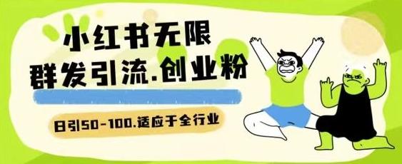 小红书一天引流一二百创业粉技术 可引全行业精准粉玩法【揭秘】-89网创