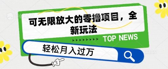 可无限放大的零撸项目，全新玩法，一天单机撸个50+没问题【揭秘】-89网创
