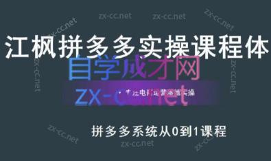 江枫老师·拼多多实操课程-89网创