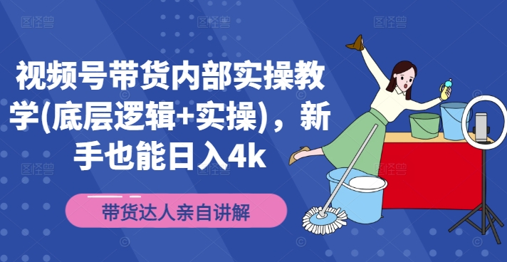 视频号带货内部实操教学(底层逻辑+实操)，新手也能日入4k-89网创