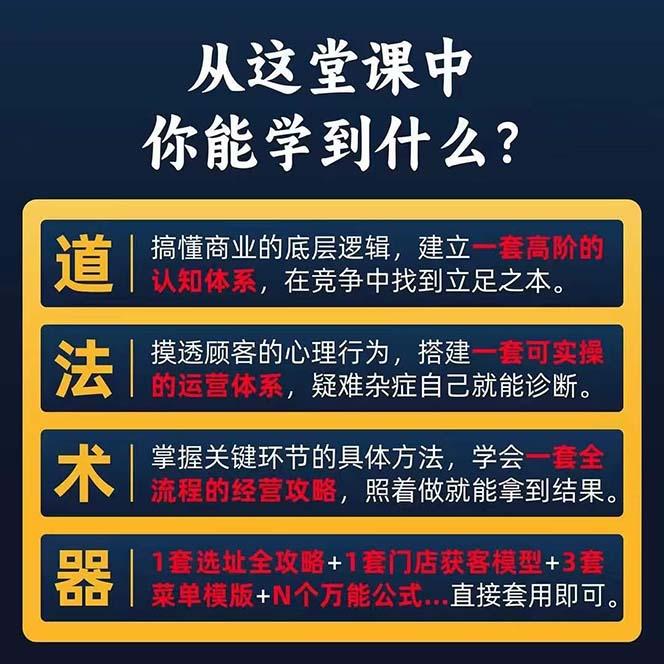 图片[1]-餐饮店盈利实操方法：教你怎样开一家持续能赚钱的餐厅(25节-89网创