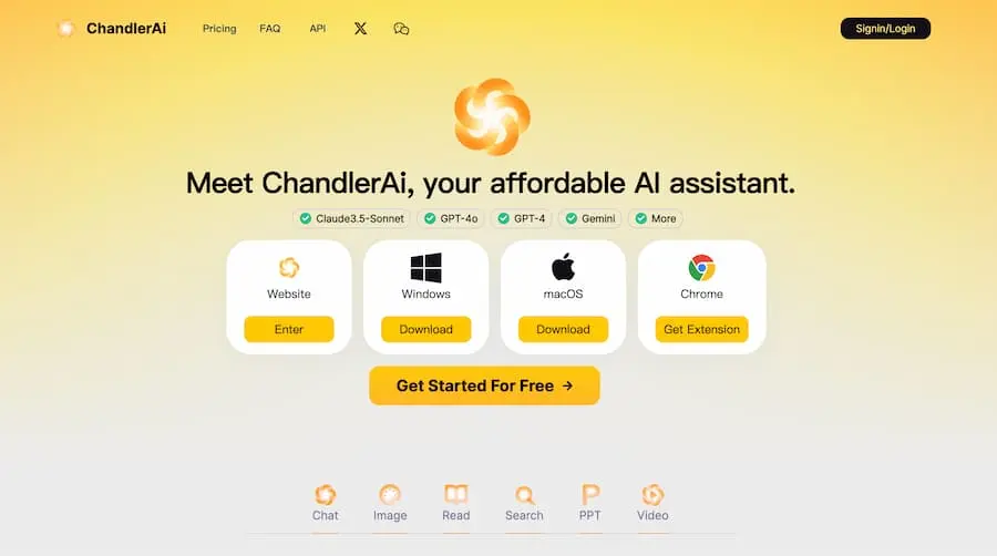 ChandlerAi｜综合性人工智能助手平台 提供多种AI服务-89网创