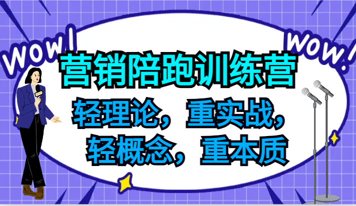 营销陪跑训练营，轻理论，重实战，轻概念，重本质，适合中小企业和初创企业的老板-89网创