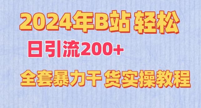 2024年B站轻松日引流200+的全套暴力干货实操教程【揭秘】-89网创