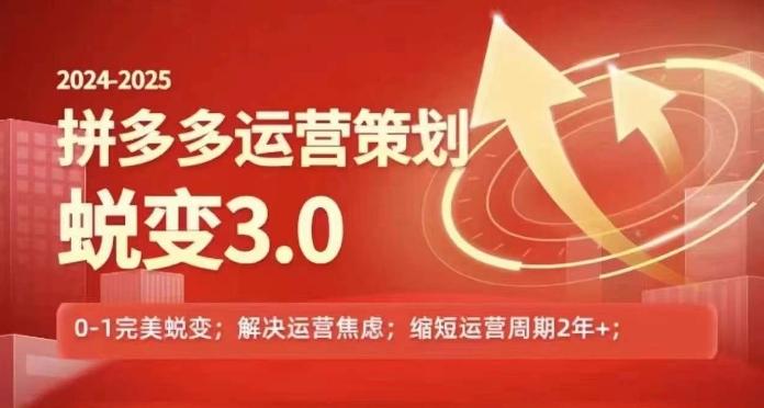 2024-2025拼多多运营策略蜕变3.0，0~1完美蜕变，解决信息焦虑-89网创