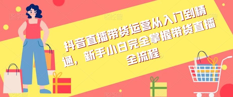 抖音直播带货运营从入门到精通，新手小白完全掌握带货直播全流程-89网创