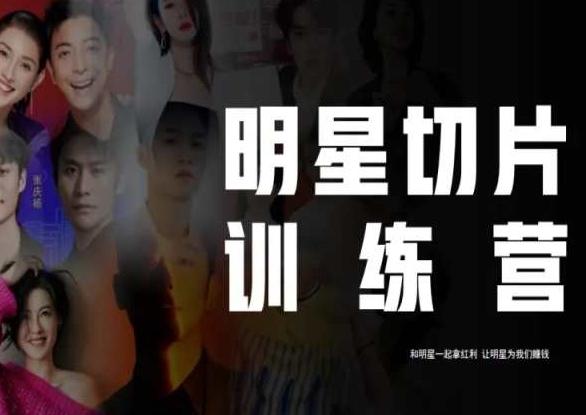 王子·明星切片线上训练营（2023），和明星一起拿红利，让明星为我们赚钱-89网创