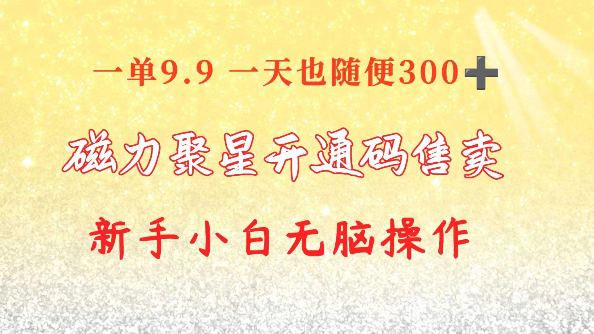 快手磁力聚星码信息差 售卖  一单卖9.9  一天也轻松300+ 新手小白无脑操作-89网创