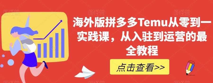 海外版拼多多Temu从零到一实践课，从入驻到运营的最全教程-89网创