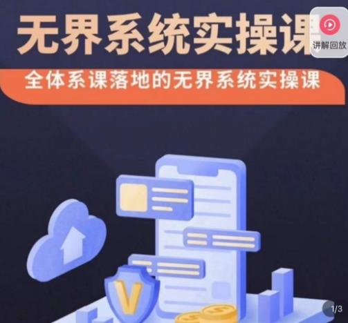 老衲·无界系统实操课，全体系落地无界改版后选择、出价、高投产做付费引流-89网创