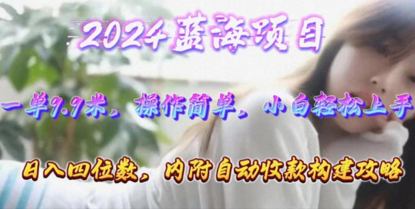 年轻群体的蓝海市场，1单9.9元，操作简单，小白轻松上手，日入四位数-89网创