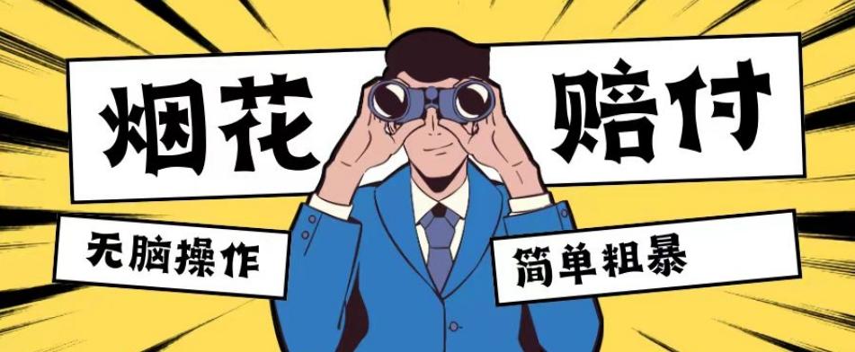 最新蓝海玩法，烟花爆竹赔付，单订单赔付200-500无脑操作【仅揭秘】-89网创