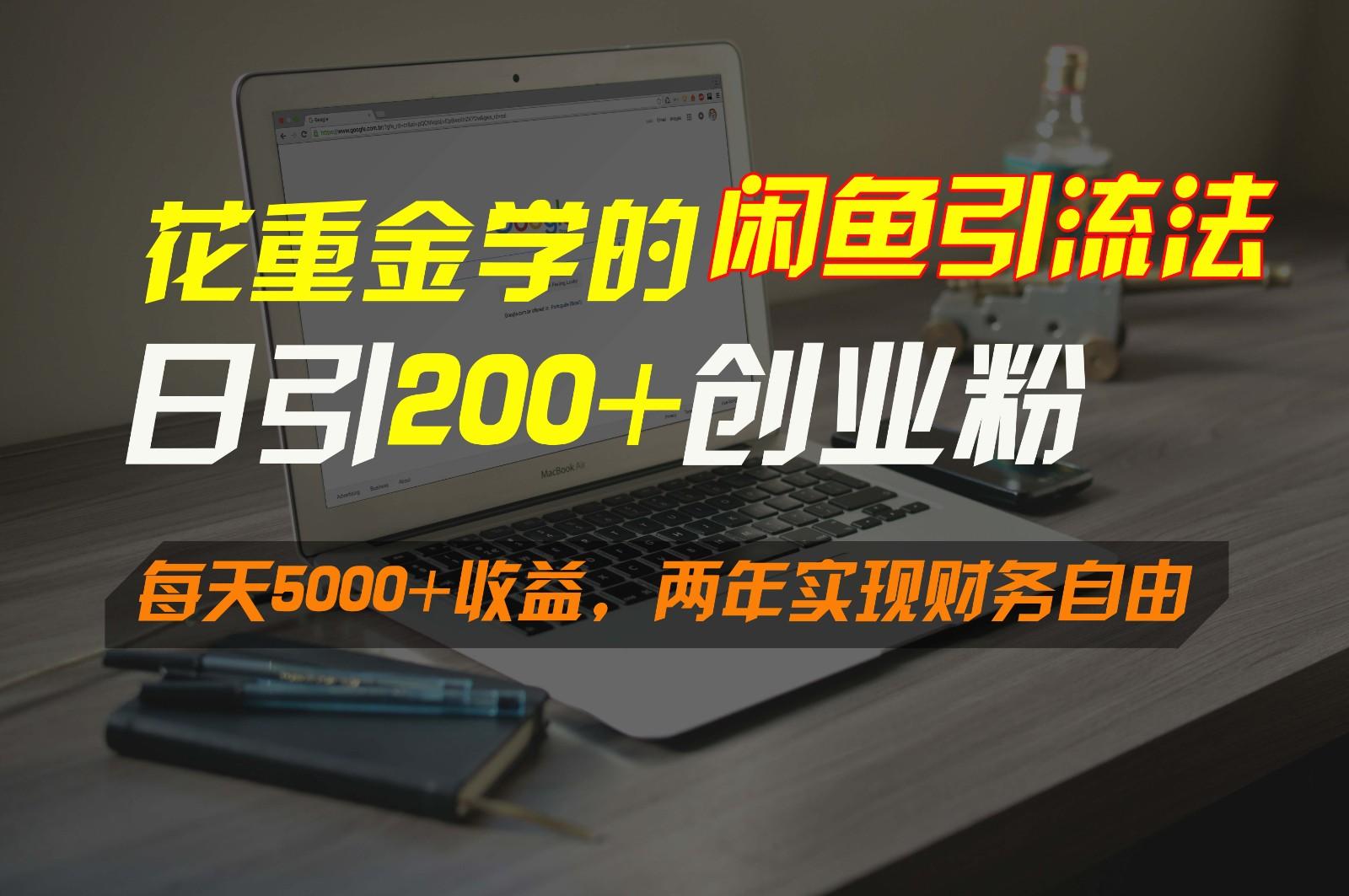花重金学的闲鱼引流法，日引流300+创业粉，每天5000+收益，两年实现财务自由-89网创