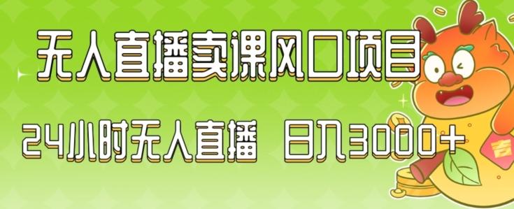 2024最新玩法无人直播卖课风口项目，全天无人直播，小白轻松上手【揭秘】-89网创