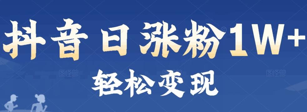 首发抖音新赛道日涨粉1W+轻松变现-89网创