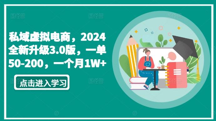 私域虚拟电商，2024全新升级3.0版，一单50-200，一个月1W+【揭秘】-89网创