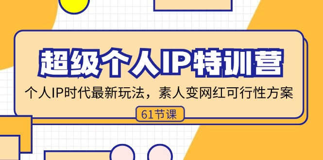 超级个人IP特训营，个人IP时代才最新玩法，素人变网红可行性方案 (61节-89网创